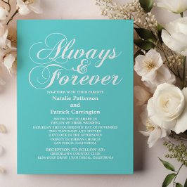 アイボリー常時&永遠の結婚式の招待 招待状