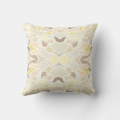 アイボリー幾何学的抽象芸術パターン クッション (裏面)