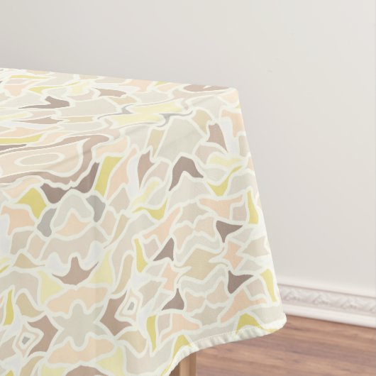 アイボリー幾何学的抽象芸術パターン テーブルクロス (インサイチュ)
