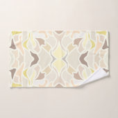 アイボリー幾何学的抽象芸術パターン バスタオルセット (ハンドタオル)