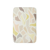 アイボリー幾何学的抽象芸術パターン バスマット (正面縦)