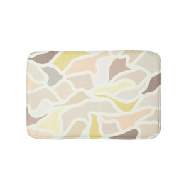 アイボリー幾何学的抽象芸術パターン バスマット