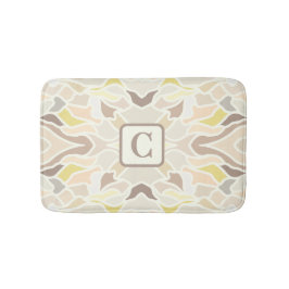 アイボリー幾何学的抽象芸術パターン バスマット