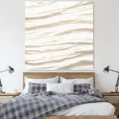 アイボリー抽象芸術テクスチャ キャンバスプリント (インサイチュ (寝室))