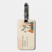 アイボリー抽象芸術Bohoカスタマイズ可能な荷物タグ ラゲッジタグ (裏面縦)