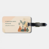 アイボリー抽象芸術Bohoカスタマイズ可能な荷物タグ ラゲッジタグ (裏面横)