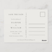 アイボリー枠の写真が日付を保存 ポストカード (裏面)