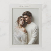 アイボリー枠の写真が日付を保存 ポストカード (正面)