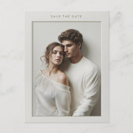 アイボリー枠の写真が日付を保存 ポストカード