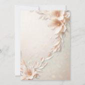 アイボリー桃花模様結婚ズ 招待状 (裏面)