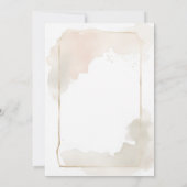 アイボリー水カラー金ゴールドクロスファースト聖餐式 招待状 (裏面)