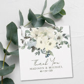 アイボリー水彩フローラセージ結婚グリーン フェイバータグ