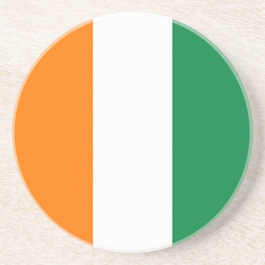 アイボリー海岸国旗 コースター (正面)