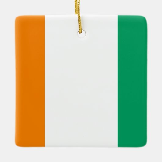 アイボリー海岸国旗 セラミックオーナメント (正面)