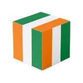 アイボリー海岸国旗 フォトキューブ (裏面アングル)