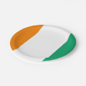 アイボリー海岸国旗 ペーパープレート (アングル)