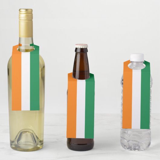 アイボリー海岸国旗 ボトルネックタグ (インサイチュ)