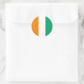 アイボリー海岸国旗 ラウンドシール (バッグ)