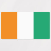 アイボリー海岸国旗 ラベル (デザイン1)