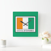 アイボリー海岸 スクエア壁時計 (ホーム)