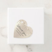 アイボリー滴下グリッターブライダルシャワーありがとう フェイバータグ (インサイチュ)