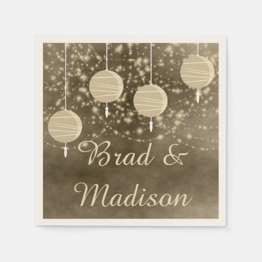 アイボリー灯 スタンダードカクテルナプキン (正面)