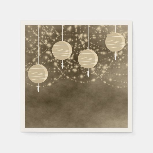 アイボリー灯 スタンダードカクテルナプキン (正面)