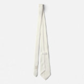 アイボリー無地のの色 – モノグラムの ネクタイ (裏面)