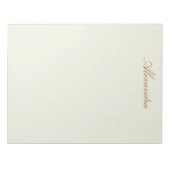 アイボリー無地のカラーカスタマイズIt ノートパッド (正面)