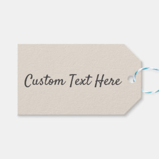 アイボリー無地のベージュナチュラルシェード ギフトタグ