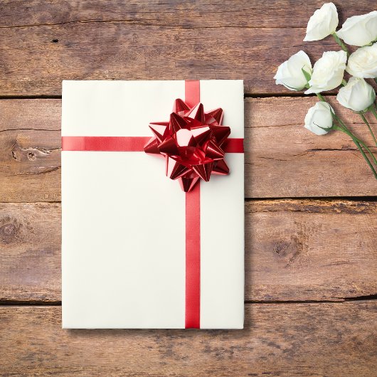 アイボリー無地の色 |クラシック |エレガント | ラッピングペーパー