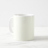 アイボリー無地の色 コーヒーマグカップ (正面左)