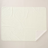 アイボリー無地の色 シェルパブランケット (正面(横))