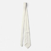 アイボリー無地の色 ネクタイ (裏面)