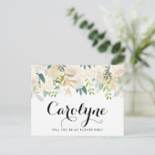 アイボリー牡丹フローラは私の花ガールカード ポストカード (スタンド正面)