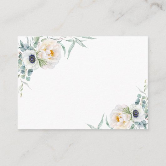 アイボリー牡丹フローラユーカリ結婚スの願い井戸 エンクロージャーカード (裏面)