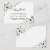 アイボリー牡丹フローラユーカリ結婚スの願い井戸 エンクロージャーカード (正面/裏面)