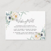 アイボリー牡丹フローラユーカリ結婚スの願い井戸 エンクロージャーカード (正面)