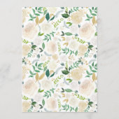 アイボリー牡丹金ゴールドグリッターの願いベビー アドバイスカード (裏面)