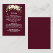 アイボリー王室のフローラクレストブルゴーニュ挿入カード エンクロージャーカード (正面/裏面)