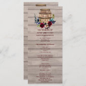 アイボリー王室のフローラブルゴーニュ結婚式 プログラム (正面/裏面)