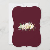 アイボリー王室のフローラ金ゴールドブルゴーニュ洗礼 招待状 (裏面)