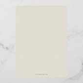 アイボリー登録ナースアスレピウス+ローレルリース 箔招待状 (裏面)