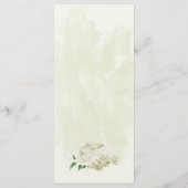 アイボリー白い花の結婚緑 メニュー (裏面)