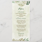 アイボリー白い花の結婚緑 メニュー (正面)