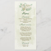 アイボリー白い花の結婚緑 メニュー (正面)