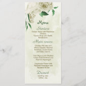 アイボリー白い花の結婚緑 メニュー (正面)