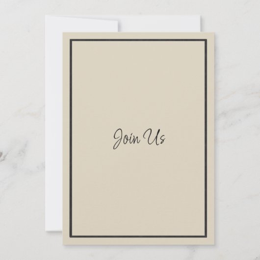 アイボリー白い茶色の黒い野生の花冬の結婚式 招待状 (裏面)