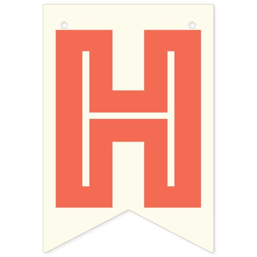 アイボリー白数々の色文字☆ハッピー☆誕生日☆ バンティングフラッグ (第2の旗)