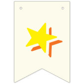 アイボリー白数々の色文字☆ハッピー☆誕生日☆ バンティングフラッグ (第1の旗)